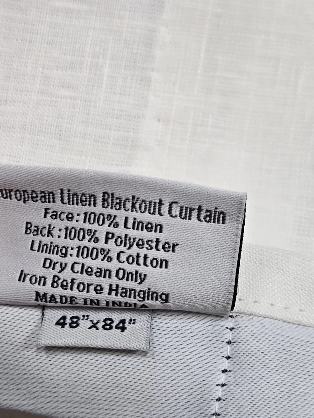 NWOT QUINCE Set Of 2 48x84 European Linen True Blackout Curtains White 9369